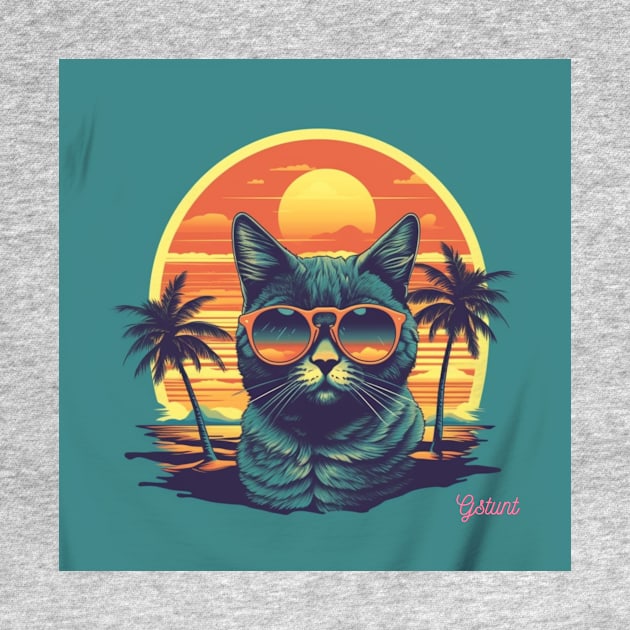 Retro Cat Shirt by Gstuntstore